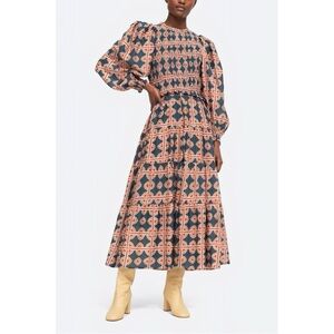 Sea New York Geometric Maxi Dress in Blue and Pink